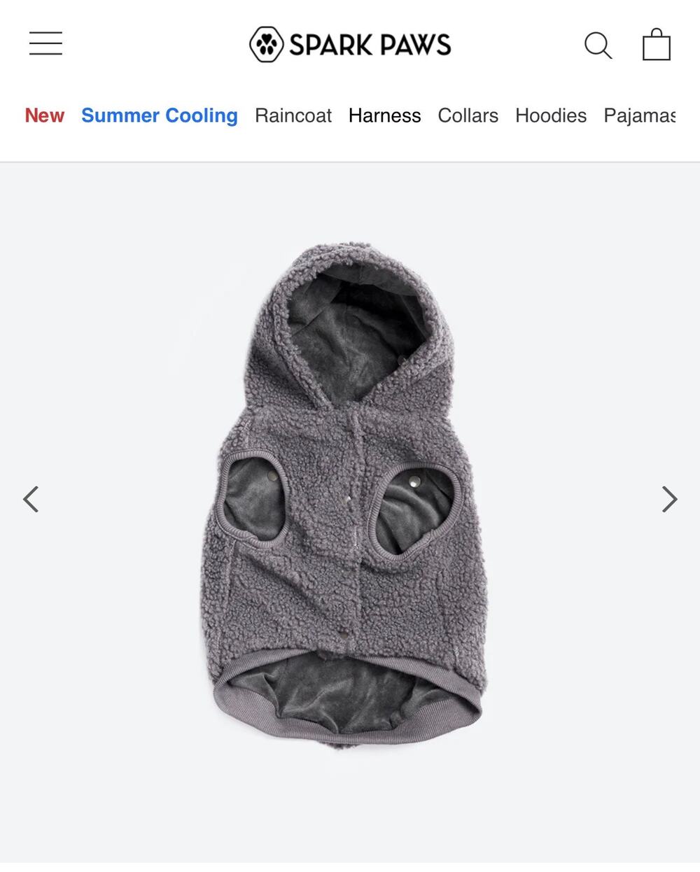Spark Paws Teddy Sherpa Jacket-Grey